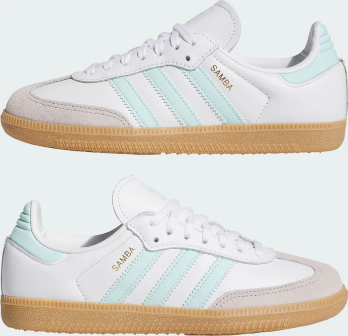 adidas Samba OG cloud white/semi flash aqua/gum (Junior)