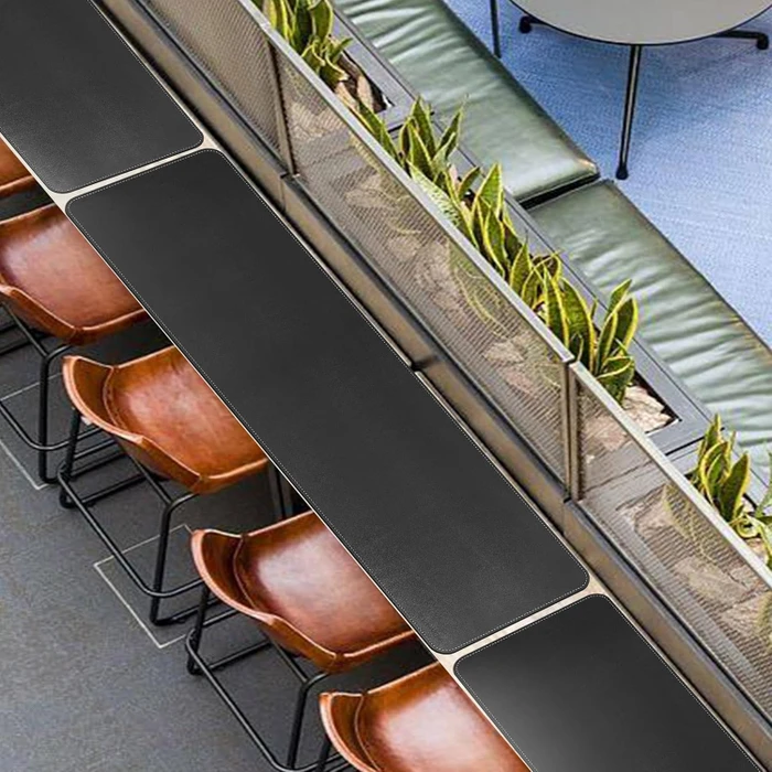 Cennbie Schreibtischunterlage Leder, Mauspad XXL, 1700x400mm, schwarz