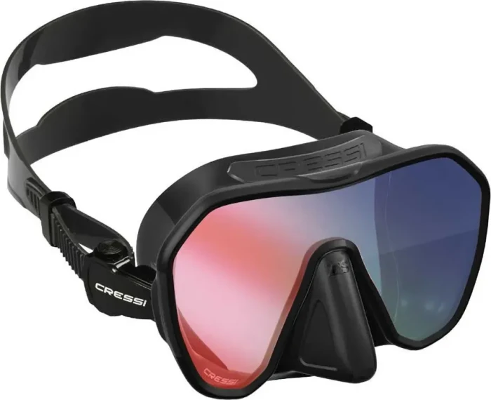 Cressi Z2 Small Tauchermaske schwarz/rot ultravision