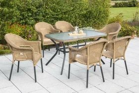 Merxx Ravenna Gartenmöbel-Set braun, 7-tlg.