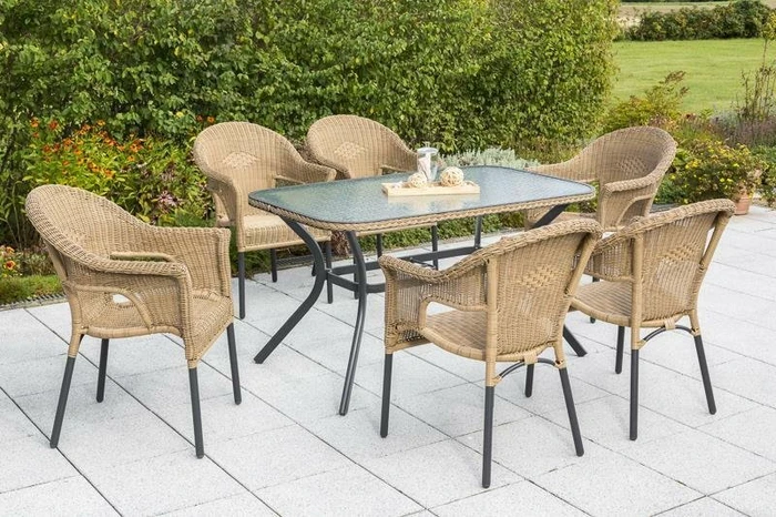 Merxx Ravenna Gartenmöbel-Set braun, 7-tlg.