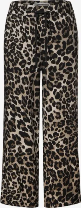 Street One Gemusterte Wide Leg Hose schwarz (Damen)