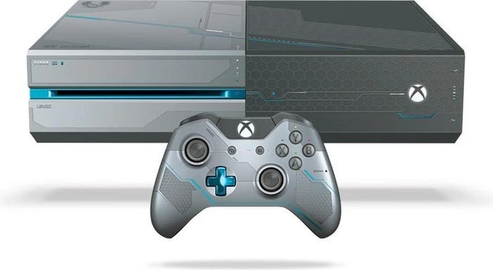 Microsoft Xbox One - 1TB Halo 5: Guardians Limited Edition Bundle silber/grau/blau