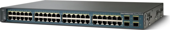 Cisco Catalyst 3560 V2 IP Services Rackmount Managed Switch, 48x RJ-45, 2x SFP, 370W PoE