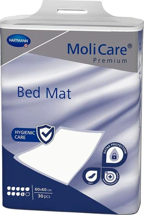 Hartmann MoliCare Premium Bed Mat 9 Tropfen Bettschutzeinlage, 60x60cm, 30 Stück