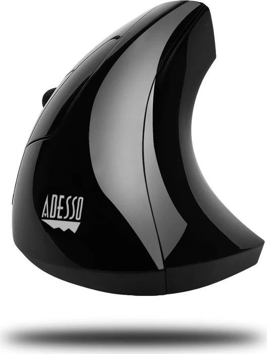 Adesso iMouse E90 Wireless Vertical Ergonomic Mouse schwarz, Linkshänder, USB