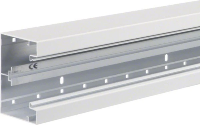 Hager Brüstungskanal-Unterteil frontrastend BRA 85x130mm aus Aluminium in verkehrsweiß