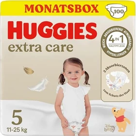 Huggies Extra Care Gr.5 Einwegwindel, 11-25kg, 100 Stück (2x 50 Stück)