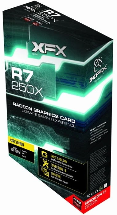 XFX Radeon R7 250X Core Edition, 1GB GDDR5, 2x DVI, HDMI, DP