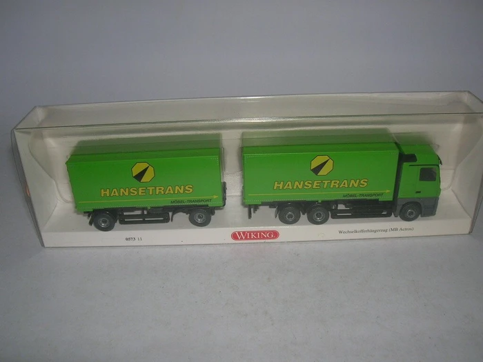 Wiking Modern Edition Wechselkofferhängerzug MB Actros Hansetrans
