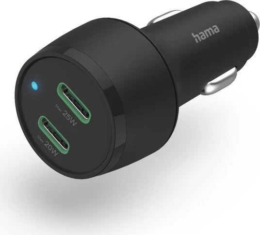 Hama Auto-Schnellladegerät 2x USB-C PD 45W schwarz