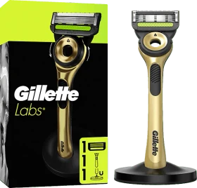 Gillette Labs Champion Gold Edition Rasierer + 1 Wechselklinge + Duschhalterung