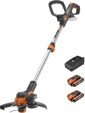 Worx 20V PowerShare Akku-Rasentrimmer inkl. 2 Akkus 2.0Ah