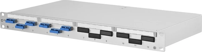 Metz Connect OpDAT PF splice LWL-Patchpanel SC-D Kupplungen, OS2, 6-Port, 1HE, 1HE