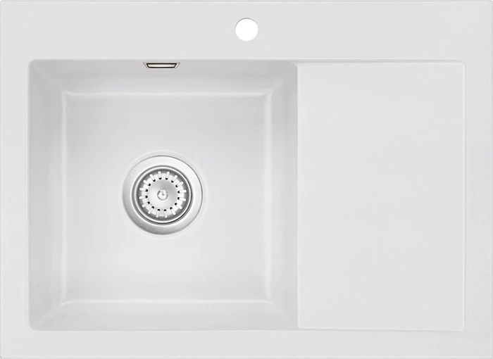 systemceram Mera 70 F Einbau Becken links satin