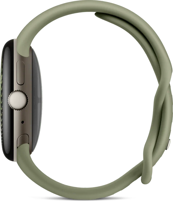 Google Pixel Watch 5 (Wi-Fi) 41mm satin pyrite mit Sportarmband olive