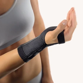Bort Medical Handgelenkstütze mit Alu-Schiene links Größe S schwarz, 1 Stück