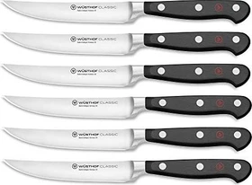 Wüsthof Classic Steakmesser 12cm black, 6 Stück