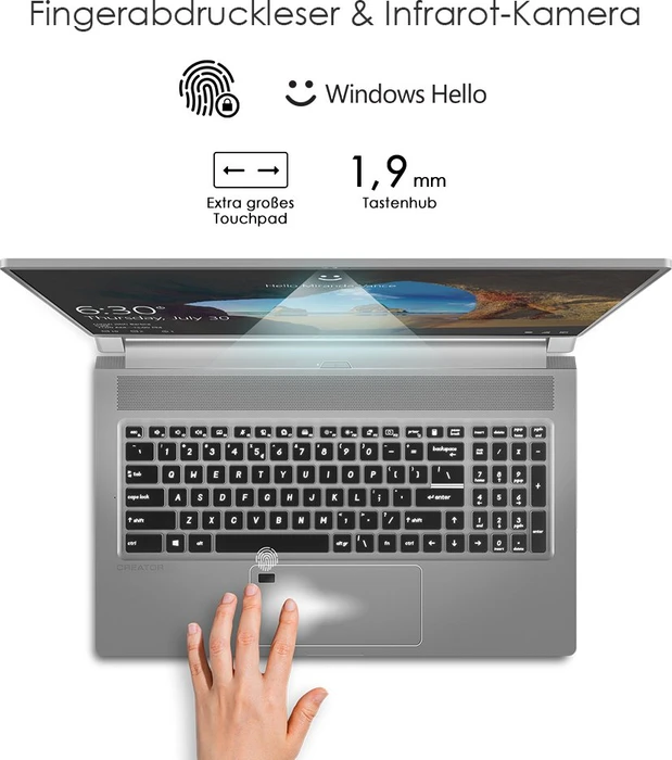 MSI Creator 17 A10SGS-268, Space Grey, Core i7-10875H, 32GB RAM, 2TB SSD, GeForce RTX 2080 SUPER Max-Q, DE
