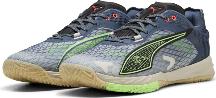Puma Accelerate Nitro SQD 4 Forever.Better Handballschuhe vapor gray/inky blue/puma black