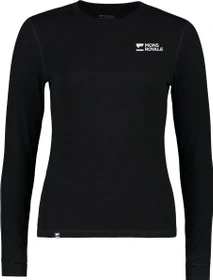Mons Royale Cascade Merino Base Layer Funktionsshirt langarm schwarz (Damen)