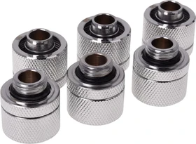 Alphacool HF Schlauchanschluss G1/4" auf 16/10mm chrome, 6er-Pack