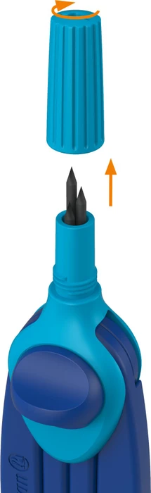 Pelikan griffix Ergonomischer Schulzirkel, hellblau/dunkelblau, Blister