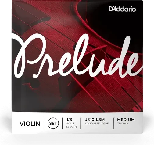 D'Addario Prelude Violin String Set, 1/8 Scale, Medium Tension