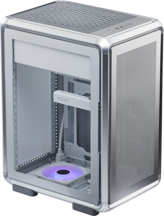 Cooler Master MasterFrame 400 Mesh, silber, Glasfenster