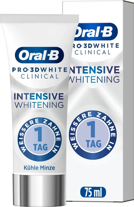 Oral-B Pro 3D White Clinical Intensive Whitening Kühle Minze Zahncreme, 75ml