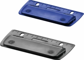 Herlitz Mini-Taschenlocher zum Einheften und für unterwegs, farbig sortiert, schwarz/blau