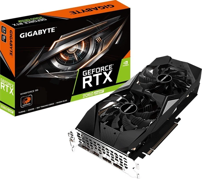 GIGABYTE GeForce RTX 2060 SUPER Windforce 8G (Rev. 1.0), 8GB GDDR6, HDMI, 3x DP