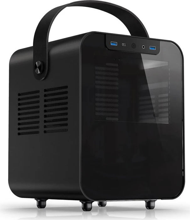Jonsbo Jonsplus BO 100, schwarz, Glasfenster, Mini-ITX
