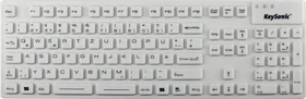 KeySonic KSK-8030IN Silikon Keyboard, weiß, USB, DE