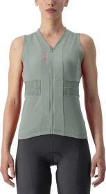 Castelli Anima 4 Trikot ärmellos defender green/persian red (Damen)