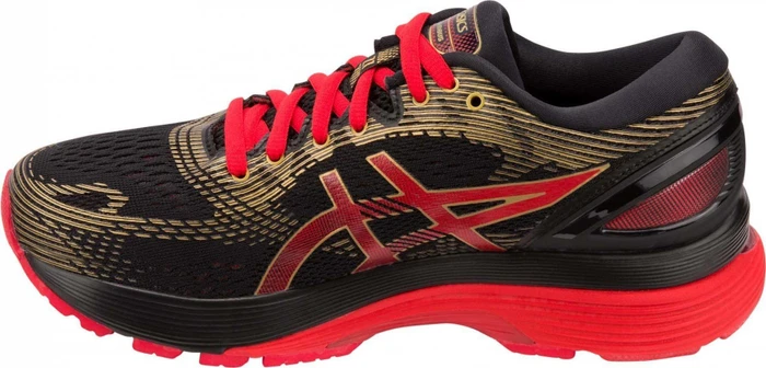Asics Gel-Nimbus 21 black/classic red (Damen)