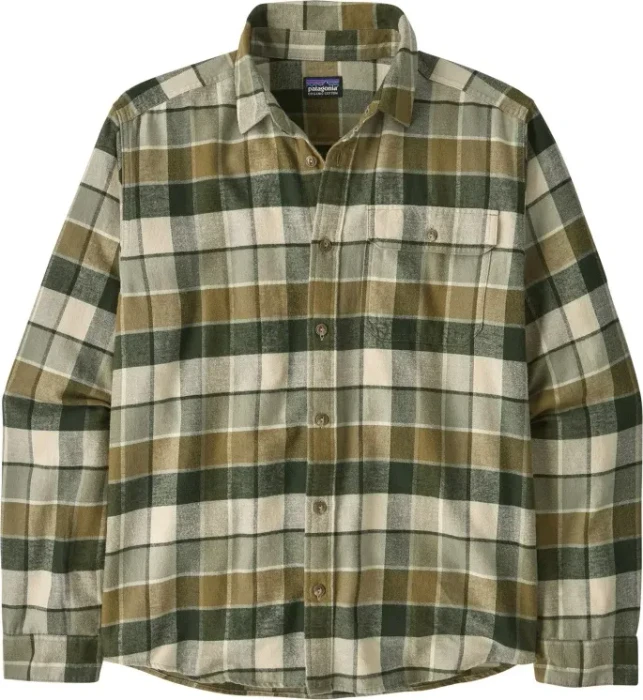 Patagonia Lightweight Fjord Flannel Hemd langarm rocky/old growth green (Herren)