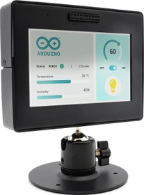 KKSB Aluminiumgehäuse für Arduino GIGA Display Shield/GIGA R1 WiFi, inkl. Display Stand, schwarz
