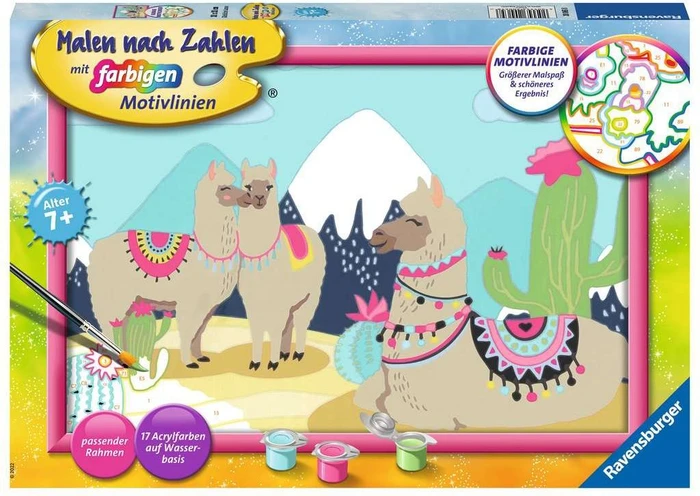 Ravensburger Malen nach Zahlen Glückliche Lamas