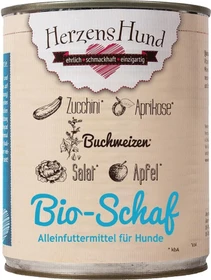 Herzens Hund Bio Schaf mit Bio Gemüse, 4.80kg (6x 800g)