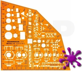 Rumold Ausbildungsschablone Metall, orange