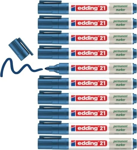 edding EcoLine 21 Permanentmarker blau, 10er-Pack