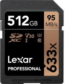 Lexar Professional 633x R95/W45 512GB, UHS-I U3, Class 10