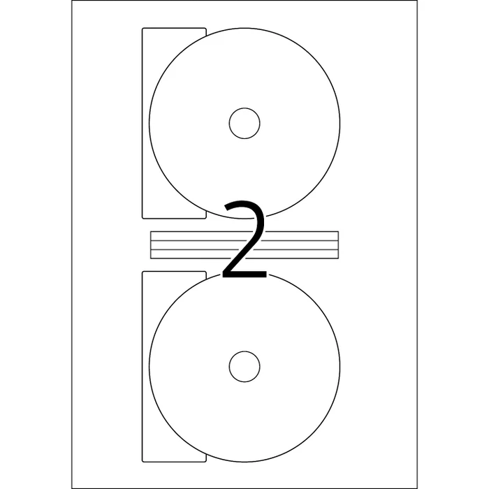 Herma Folienetiketten, 116mm, transparent, matt, 25 Blatt (50 Etiketten)