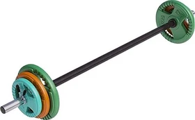 Gorilla Sports Aerobic Gummi Gripper Federverschluss Langhantel Set 17.5kg
