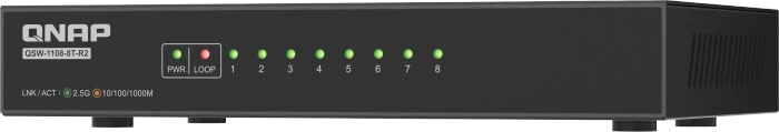 QNAP QSW-1100 Desktop 2.5G Switch, 8x RJ-45
