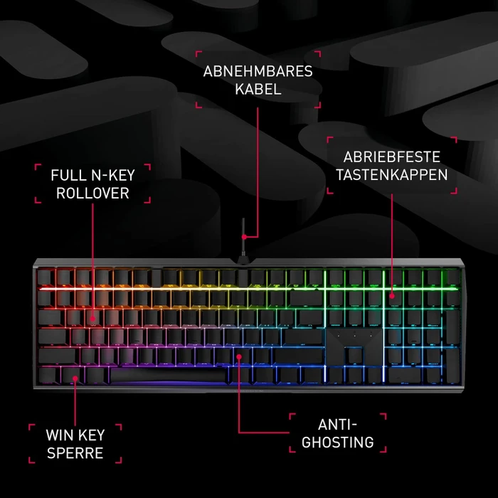 Cherry MX Board 3.0 S, schwarz, MX SILENT RGB RED, USB, DE