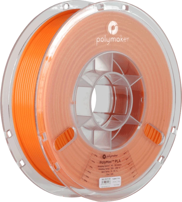 Polymaker PolyLite PLA, orange, Spule, 2.85mm, 1.00kg