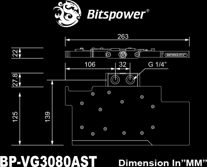 Bitspower Classic VGA Waterblock ASUS ROG Strix GeForce RTX 3080