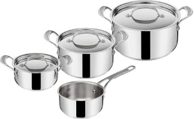 Tefal E307S7 Jamie Oliver Cook's Classic Edelstahl Kochtopf-Set, 7-tlg.